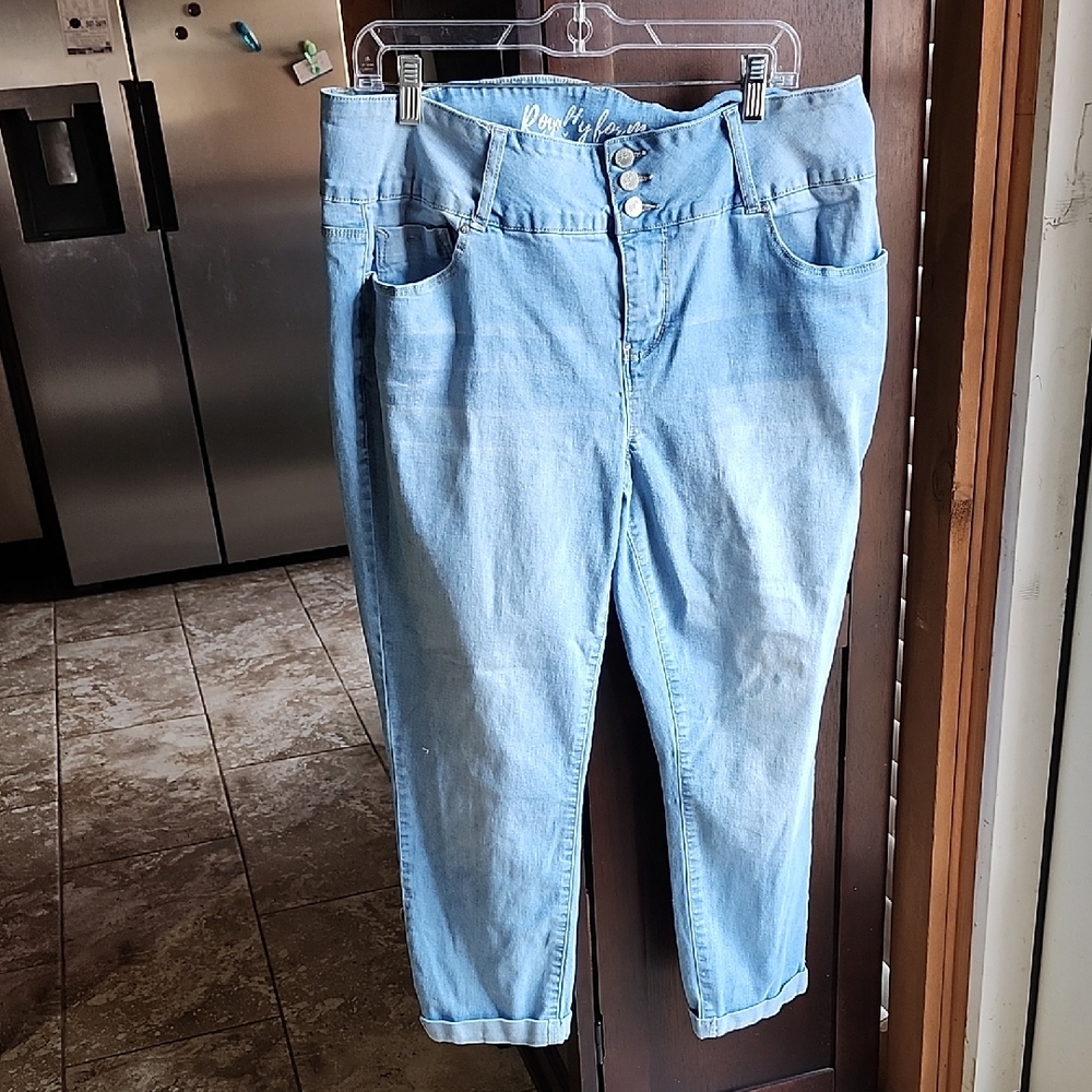 Royalty For Me Sky Blue Boyfriend Jeans Ankle Inseam 24.5